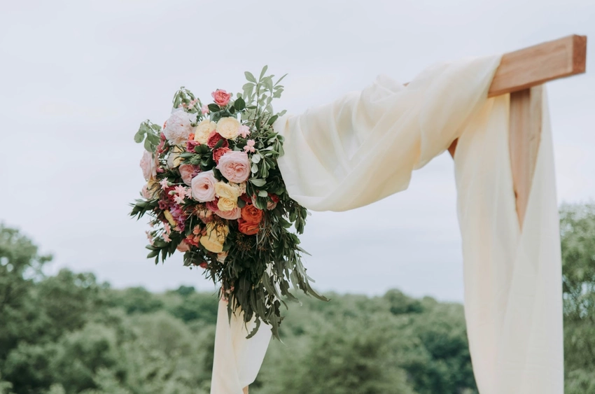 wedding arch with flowers