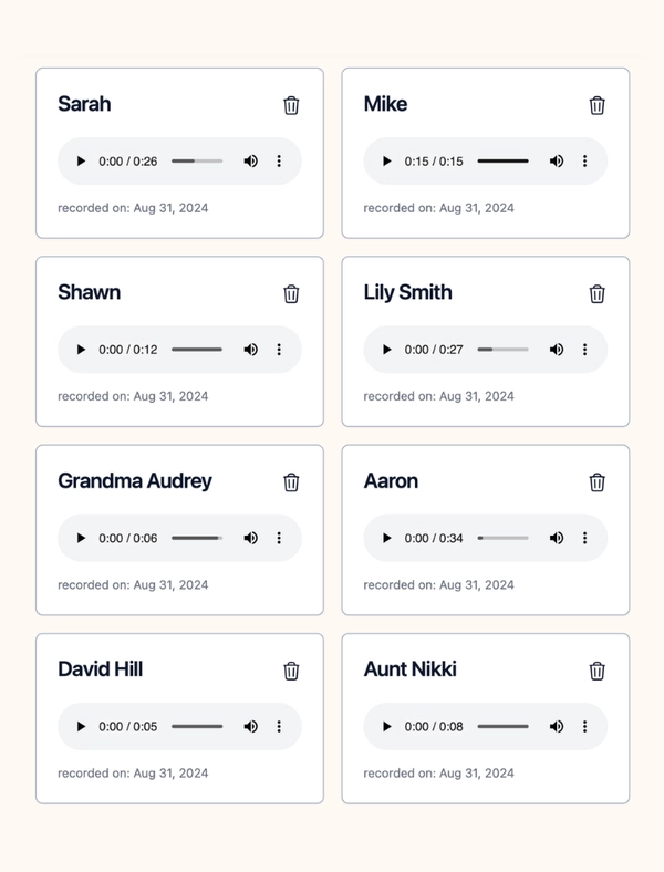 audio recordings